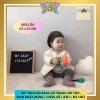 Bảng Gỗ Trang Trí Sinh Nhật Đầy Tháng 25x25 - Decor Nhà Cửa, Chữ, Chân Gỗ, Kéo và Túi 2