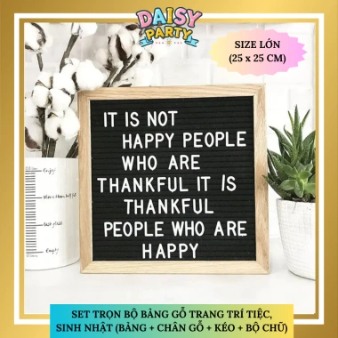Bảng Gỗ Trang Trí Sinh Nhật Đầy Tháng 25x25 - Decor Nhà Cửa, Chữ, Chân Gỗ, Kéo và Túi 6