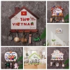 Bảng gỗ treo móc chìa khóa decor - móc kim loại dán nổi, kèm băng dính 2 mặt, chỉ 68.000đ