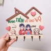 Bảng gỗ treo móc chìa khóa decor - móc kim loại dán nổi, kèm băng dính 2 mặt, chỉ 68.000đ 5
