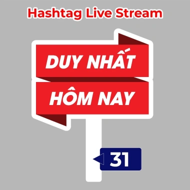 Bảng hashtag cầm tay LIVE STREAM BÁN HÀNG ONLINE chụp ảnh in xuôi ngược MS31-60 giá 25k 6