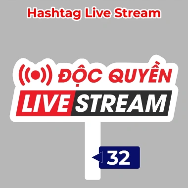 Bảng hashtag cầm tay LIVE STREAM BÁN HÀNG ONLINE chụp ảnh in xuôi ngược MS31-60 giá 25k 7