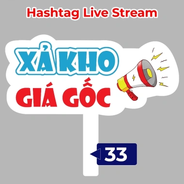 Bảng hashtag cầm tay LIVE STREAM BÁN HÀNG ONLINE chụp ảnh in xuôi ngược MS31-60 giá 25k 8