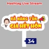 Bảng hashtag cầm tay LIVE STREAM BÁN HÀNG ONLINE chụp ảnh in xuôi ngược MS31-60 giá 25k 9