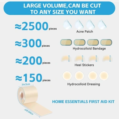Băng Hydrocolloid cấp y tế cực lớn tự dính, siêu thấm, không thấm nước - Bộ sơ cứu DIY