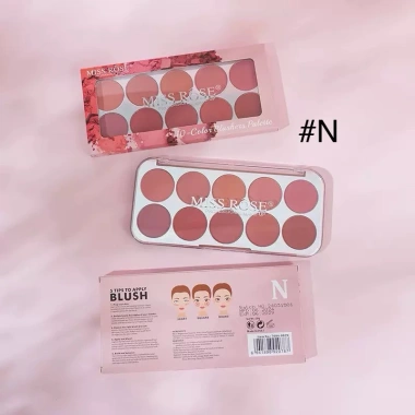 Bảng má hồng MISS ROSE 10 màu - Đánh sáng tự nhiên, giá ưu đãi 78.700₫