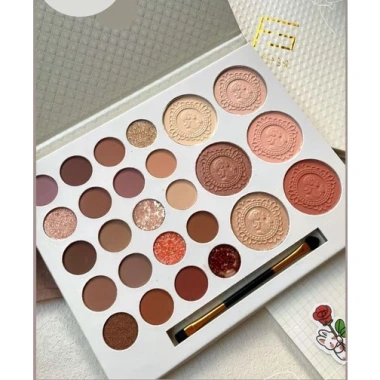 Bảng mắt 26 ô FRANK tone cam đất kèm cọ & Ánh Nhũ Highlight - Giá chỉ 29.900đ