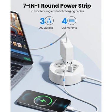 Bảng nguồn ORICO PSO cổng USB kéo dài 10 ft, sạc nhanh cho du lịch, nhà ở, ký túc xá 2