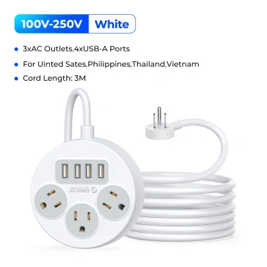 Bảng nguồn ORICO PSO cổng USB kéo dài 10 ft, sạc nhanh cho du lịch, nhà ở, ký túc xá 10