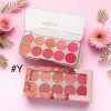 Bảng phấn má hồng MISS ROSE 10 màu - Đa sắc, giữ ẩm, giá ưu đãi 83.000₫