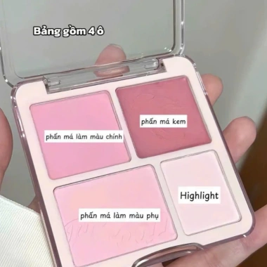 Bảng Phấn Má Judydoll 04 4 Ô Highlight Phấn Mịn Lấp Lánh và Tặng Mặt Nạ Hoa Quả - Giá Ưu Đãi 289.600₫