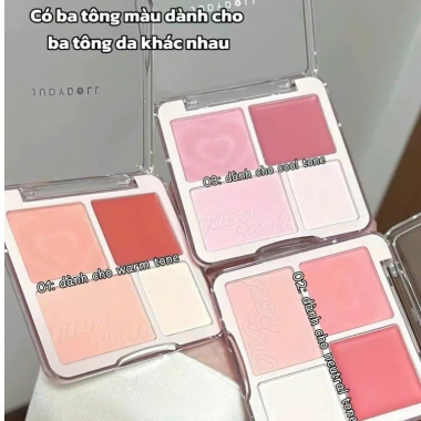 Bảng Phấn Má Judydoll 04 4 Ô Highlight Phấn Mịn Lấp Lánh và Tặng Mặt Nạ Hoa Quả - Giá Ưu Đãi 289.600₫