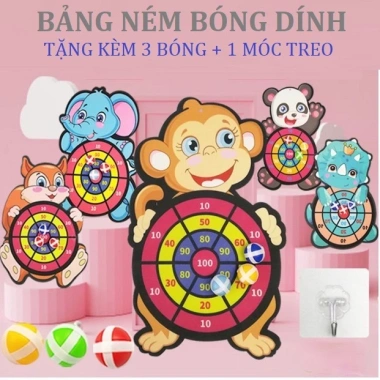 Bảng Phi Tiêu Bóng Dính Memocshop - Rèn Tập Trung Cho Bé, Kèm 3 Bóng, Giá 29.000₫ 10