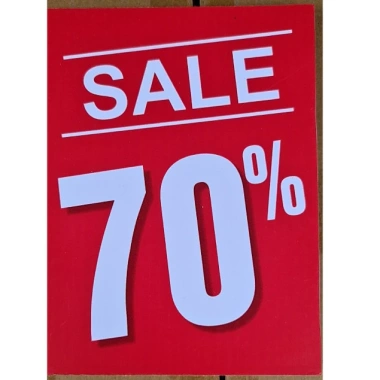 Bảng quảng cáo xốp cứng chống nước, biển giảm giá phần trăm - Chỉ 20.000đ Sada Shop