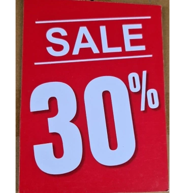 Bảng quảng cáo xốp cứng chống nước, biển giảm giá phần trăm - Chỉ 20.000đ Sada Shop