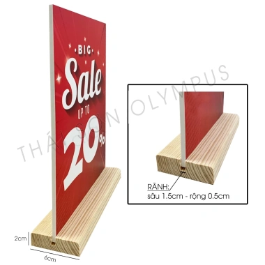 Bảng Sale Mẫu 1 - Tấm Giảm Giá Không Đế Gỗ/Kẹp, Giá Chỉ 15.000đ
