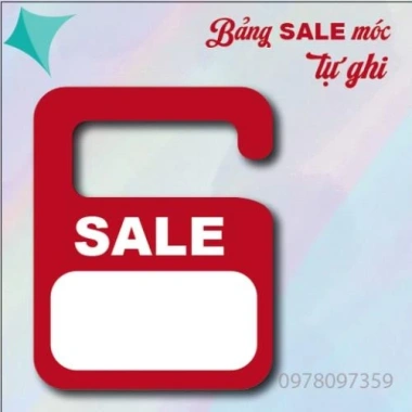 Bảng SALE móc mica dày dặn, tự ghi, giảm % & đồng giá – Thiết kế theo yêu cầu, bền đẹp, giá 30.000₫