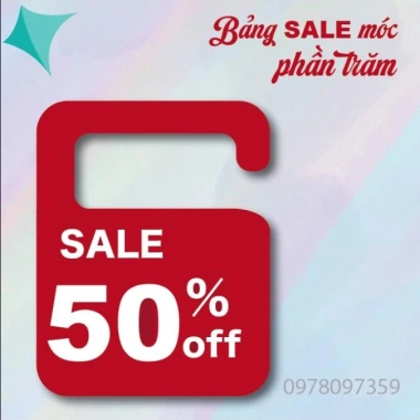 Bảng SALE móc mica dày dặn, tự ghi, giảm % & đồng giá – Thiết kế theo yêu cầu, bền đẹp, giá 30.000₫