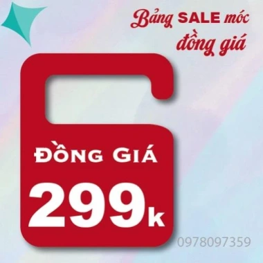 Bảng SALE móc mica dày dặn, tự ghi, giảm % & đồng giá – Thiết kế theo yêu cầu, bền đẹp, giá 30.000₫