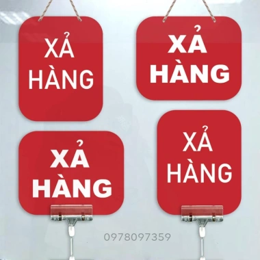 Bảng SALE móc mica dày dặn, tự ghi, giảm % & đồng giá – Thiết kế theo yêu cầu, bền đẹp, giá 30.000₫