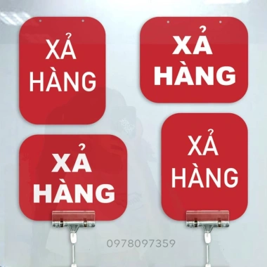 Bảng SALE móc mica dày dặn, tự ghi, giảm % & đồng giá – Thiết kế theo yêu cầu, bền đẹp, giá 30.000₫