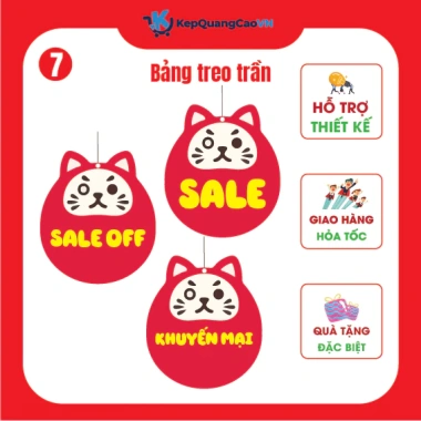 Bảng Sale Treo Cửa, Biển Giảm Giá, Hanger Treo Trần - Giá Sỉ 25.999 VND, giảm từ 32.759 VND 7 Bảng Sale Treo Cửa, Biển Giảm Giá, Hanger Treo Trần - Giá Sỉ 25.999 VND, giảm từ 32.759 VND 7
