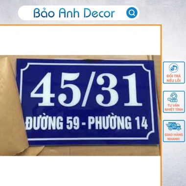 Bảng Số Nhà Trọ Alu Mica Xanh Giá Rẻ 35.000 - Siêu Giảm Giá Chung Cư, Xóm Trọ 7