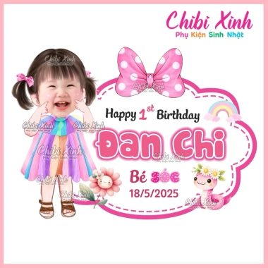 Bảng tên sinh nhật cho bé gái - Thiết kế ngọt ngào, giá ưu đãi 60.000đ