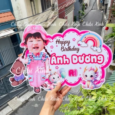 Bảng tên sinh nhật cho bé gái - Thiết kế ngọt ngào, giá ưu đãi 60.000đ 2 Bảng tên sinh nhật cho bé gái - Thiết kế ngọt ngào, giá ưu đãi 60.000đ 2