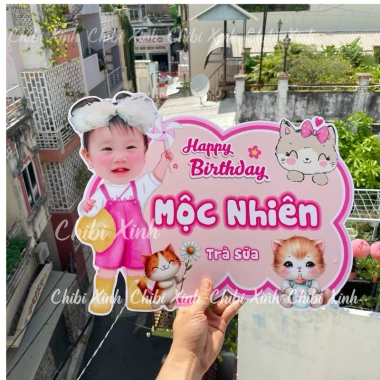 Bảng tên sinh nhật cho bé gái - Thiết kế ngọt ngào, giá ưu đãi 60.000đ