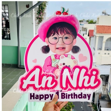 Bảng tên sinh nhật cho bé gái - Thiết kế ngọt ngào, giá ưu đãi 60.000đ