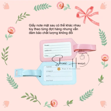 Bảng Tên Thẻ Hành Lý Nhựa Cứng Dễ Thương, Chống Thất Lạc, Đeo Balo Vali, Giá 25.000đ Shine House