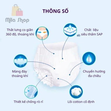 Băng vệ sinh quần Veermoon combo 50 miếng - Size M/L/XL, chỉ 139.000đ cho mẹ sau sinh 7
