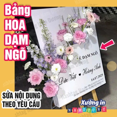Bảng Welcome Cắm Hoa Trang Trí Tiệc Cưới Dạm Ngõ Ăn Hỏi Vu Quy Giá 129.000 VND