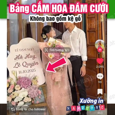 Bảng Welcome Cắm Hoa Trang Trí Tiệc Cưới Dạm Ngõ Ăn Hỏi Vu Quy Giá 129.000 VND