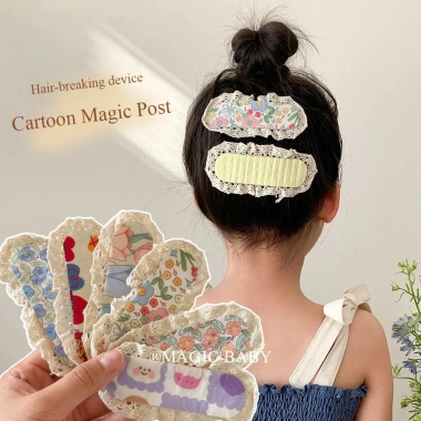 Bangs dán Velcro cho bé gái họa tiết hoa dễ thương Giá ưu đãi 6.875 VND