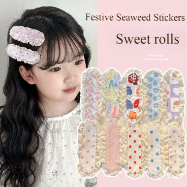 Bangs dán Velcro cho bé gái họa tiết hoa dễ thương Giá ưu đãi 6.875 VND