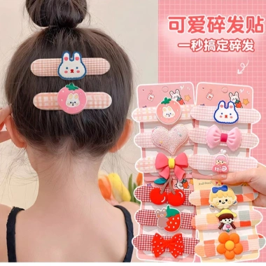 Bangs dán Velcro cho bé gái họa tiết hoa dễ thương Giá ưu đãi 6.875 VND