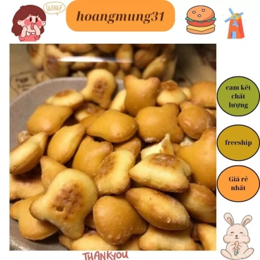 Bánh gấu 500gr nhân kem thiên hồng - Đồ ăn vặt Hà Nội, giảm còn 35k, bánh kẹo Tết ngon