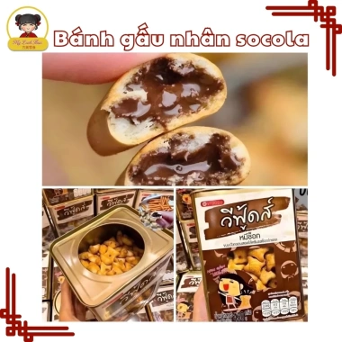 Bánh gấu nhân socola tan chảy hộp sắt Thái Lan 408g - Ưu đãi Tết 88.000₫