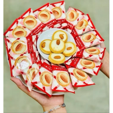 Bánh Quy Bơ Sữa Mix Hạnh Nhân 1kg - Bánh Nhập Khẩu Đài Loan, Giá chỉ 79.000đ