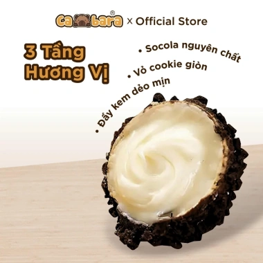 Bánh quy chocolate CABARA Chocmet Lava Cookie Balls 100g – Nhân socola tan chảy, thơm béo, giá chỉ 59.000 VND