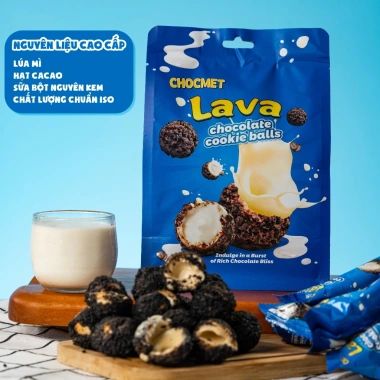 Bánh quy chocolate CABARA Chocmet Lava Cookie Balls 100g – Nhân socola tan chảy, thơm béo, giá chỉ 59.000 VND 5 Bánh quy chocolate CABARA Chocmet Lava Cookie Balls 100g – Nhân socola tan chảy, thơm béo, giá chỉ 59.000 VND 5