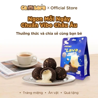 Bánh quy chocolate CABARA Chocmet Lava Cookie Balls 100g – Nhân socola tan chảy, thơm béo, giá chỉ 59.000 VND