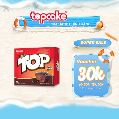 Bánh Topcake Socola hộp 12 cái - Ngon béo, mềm mịn, giảm giá chỉ 82.000₫ Bánh Topcake Socola hộp 12 cái - Ngon béo, mềm mịn, giảm giá chỉ 82.000₫