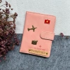 Bao da hộ chiếu Màu 21 Quai gài Hồng Retro - PU cao cấp, ngăn phụ thẻ giấy tờ 4