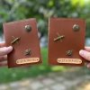 Bao da hộ chiếu màu nâu da đẹp, khắc tên theo yêu cầu, charm cá tính, giao nhanh - chỉ 109.000đ 2