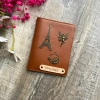 Bao da hộ chiếu màu nâu da đẹp, khắc tên theo yêu cầu, charm cá tính, giao nhanh - chỉ 109.000đ 3