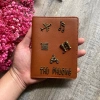 Bao da hộ chiếu màu nâu da đẹp, khắc tên theo yêu cầu, charm cá tính, giao nhanh - chỉ 109.000đ 6