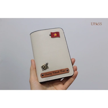 Bao Da Hộ Chiếu Xám Trắng Bền, Chống Nước, Giá Ưu Đãi 140.000₫ - Bảo Vệ An Toàn